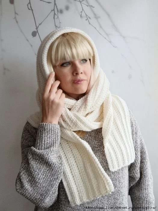 Башлык "Оливия" крючком, автор - Марина Смирнова