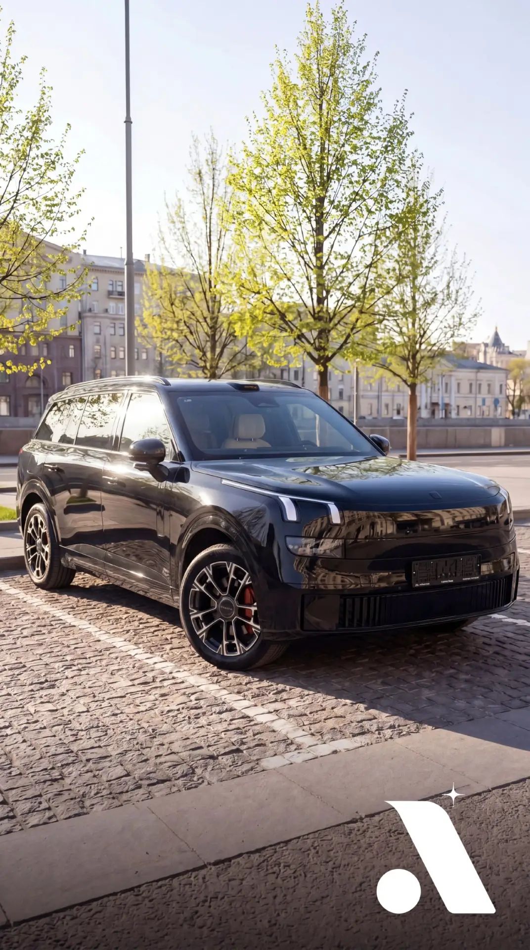 В НАЛИЧИИ В МОСКВЕ LYNK&Co 900 2025 года, 2.0 черный на белом салоне, пробег 10.000 км