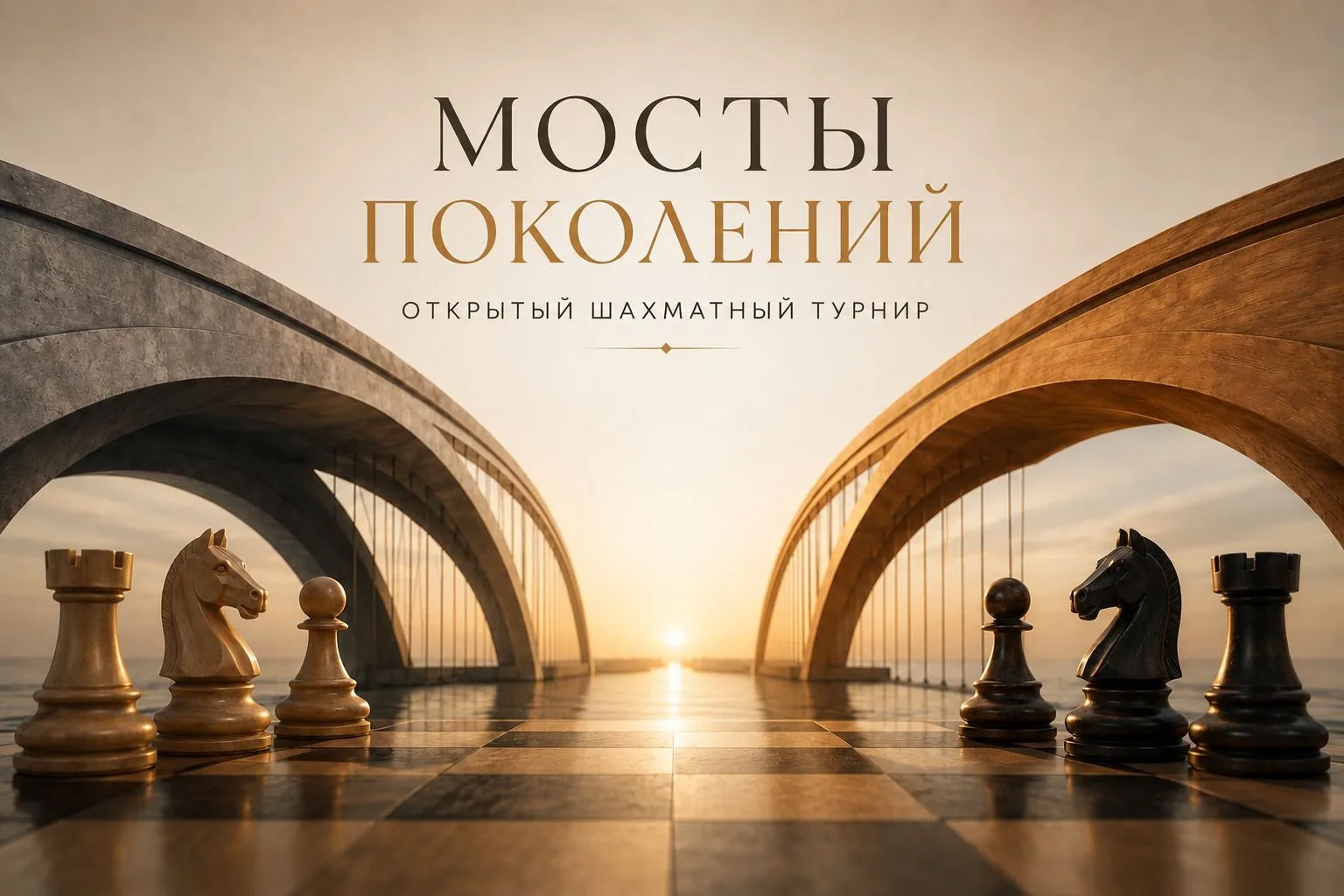 Открытый шахматный турнир «МОСТЫ ПОКОЛЕНИЙ»♟
 
Приглашаем всех желающих независимо от возраста и ква