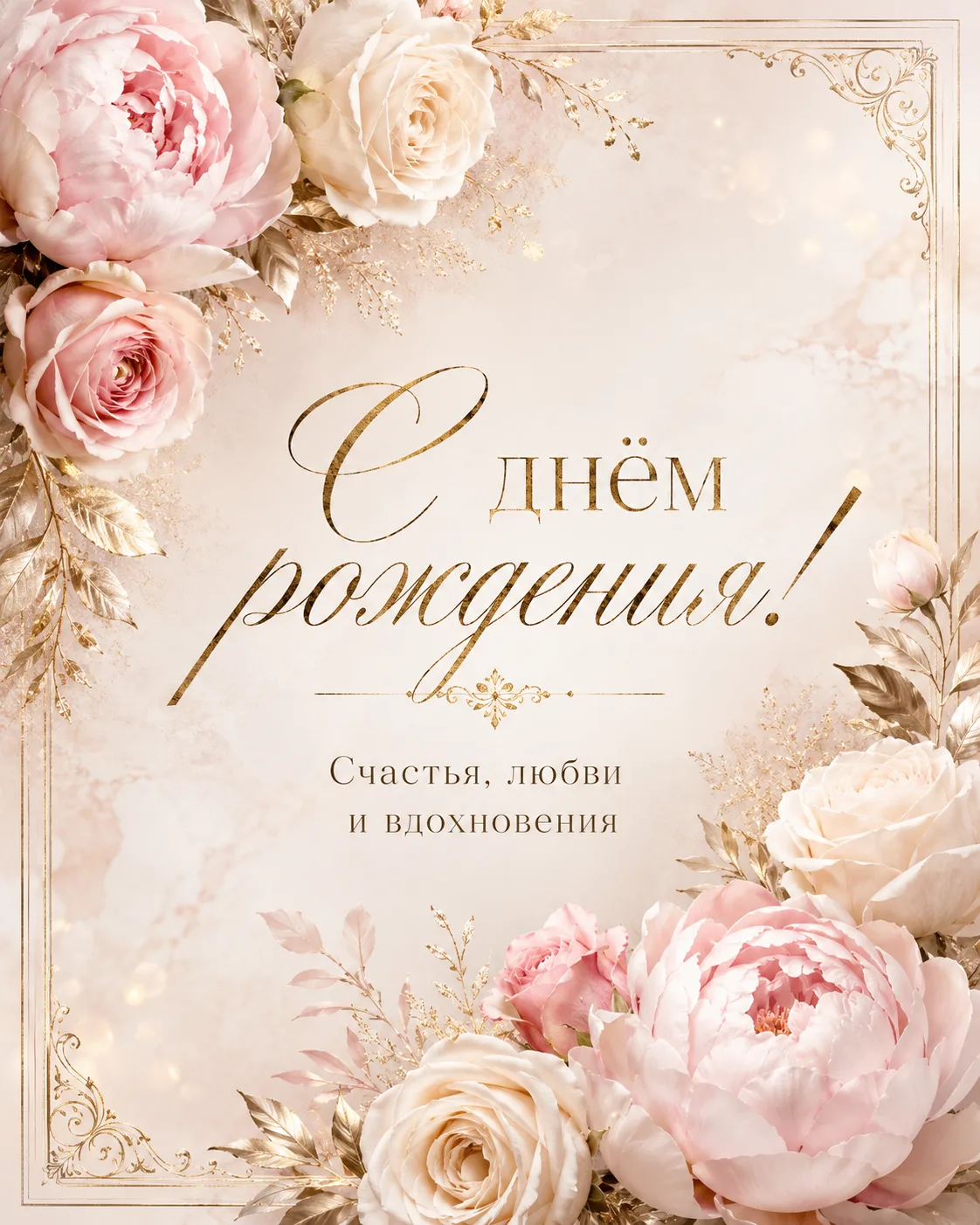 Открытки для поздравдения С Днём Рождения для женщины и мужчины 🥰