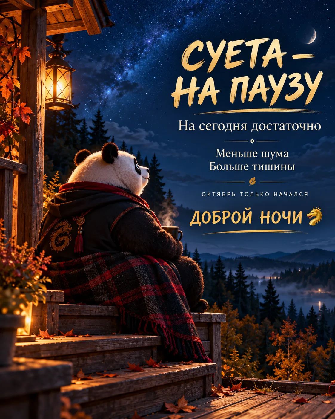 🌙 Первый день октября можно закрывать. Не обязательно каждый вечер подводить великие и...