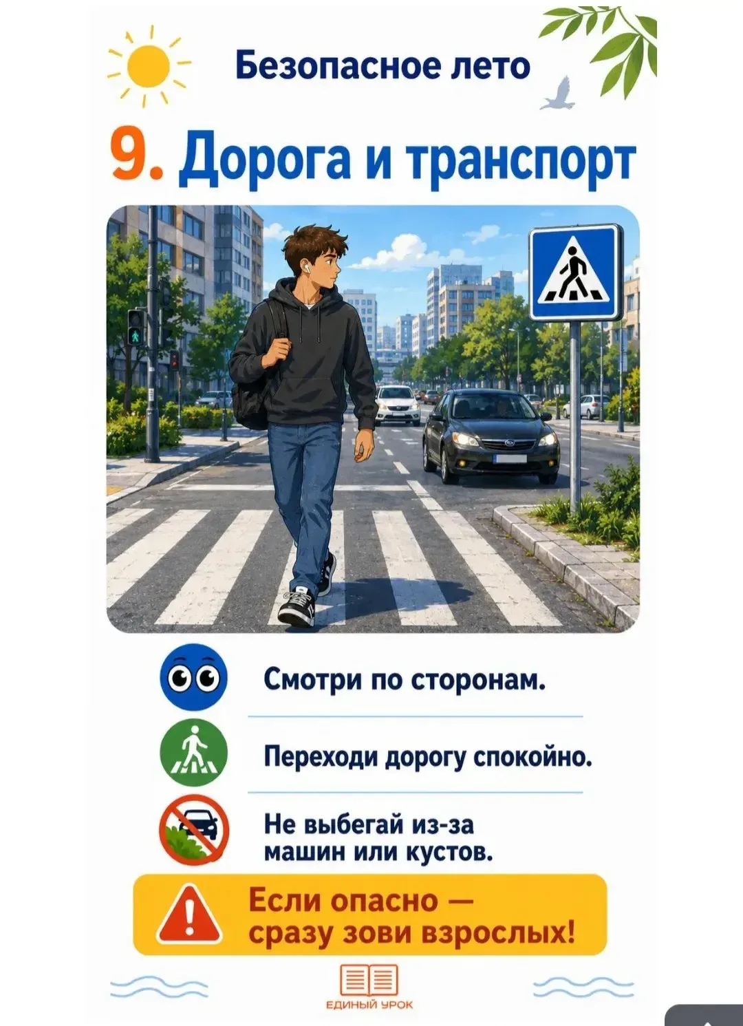 ☀️ Безопасное лето — это просто, если помнить правила.  Эти памятки — для ребят 12–16 лет. Внутри: в