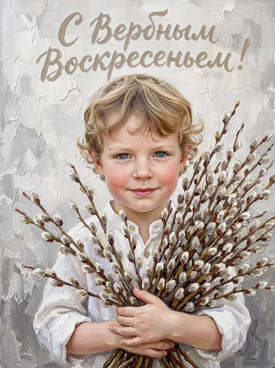 Такую открытку к Вербному воскресенью захочется отправить каждому 🌿  В эти выходные Вербное воскресе