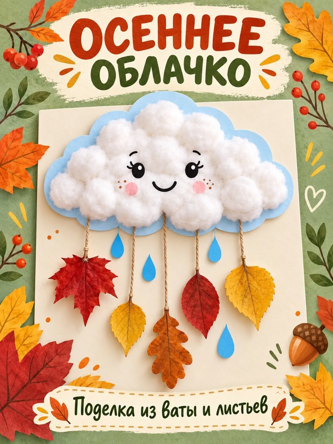 ☁️ Осеннее облачко: как зайчонок Пушок сохранил кусочек неба