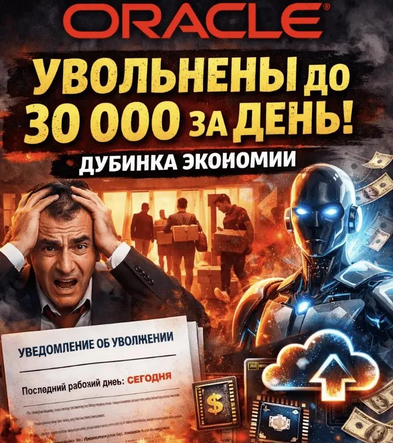 Oracle массово режет штат - до 30 000 человек за один день.