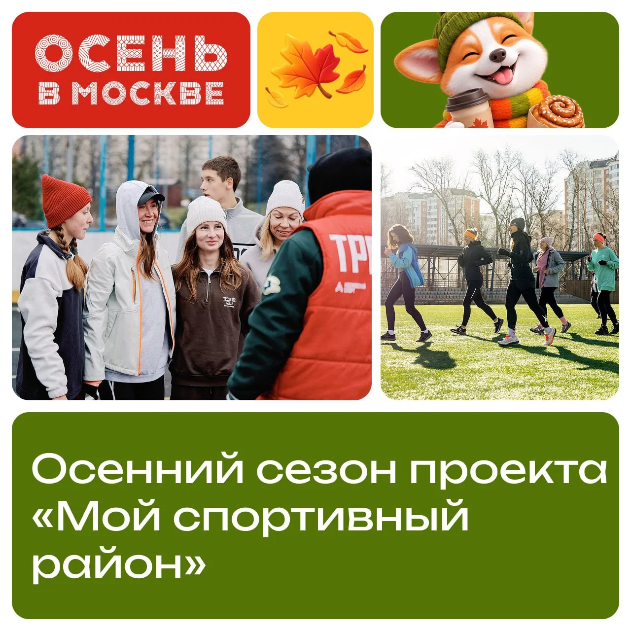 💪 С 1 октября в столице начинается осенний сезон проекта «Мой спортивный район». Фитне...