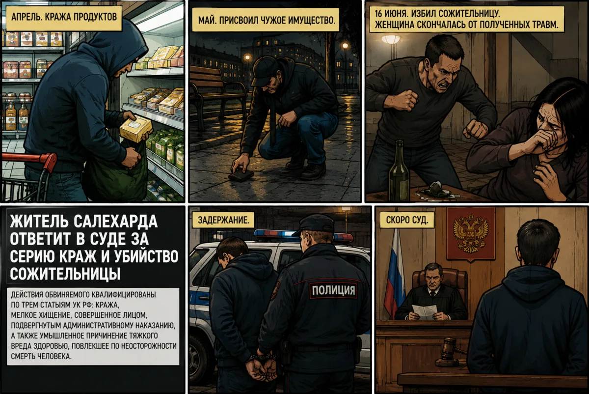 Три преступления за несколько месяцев: дело салехардца передали в суд