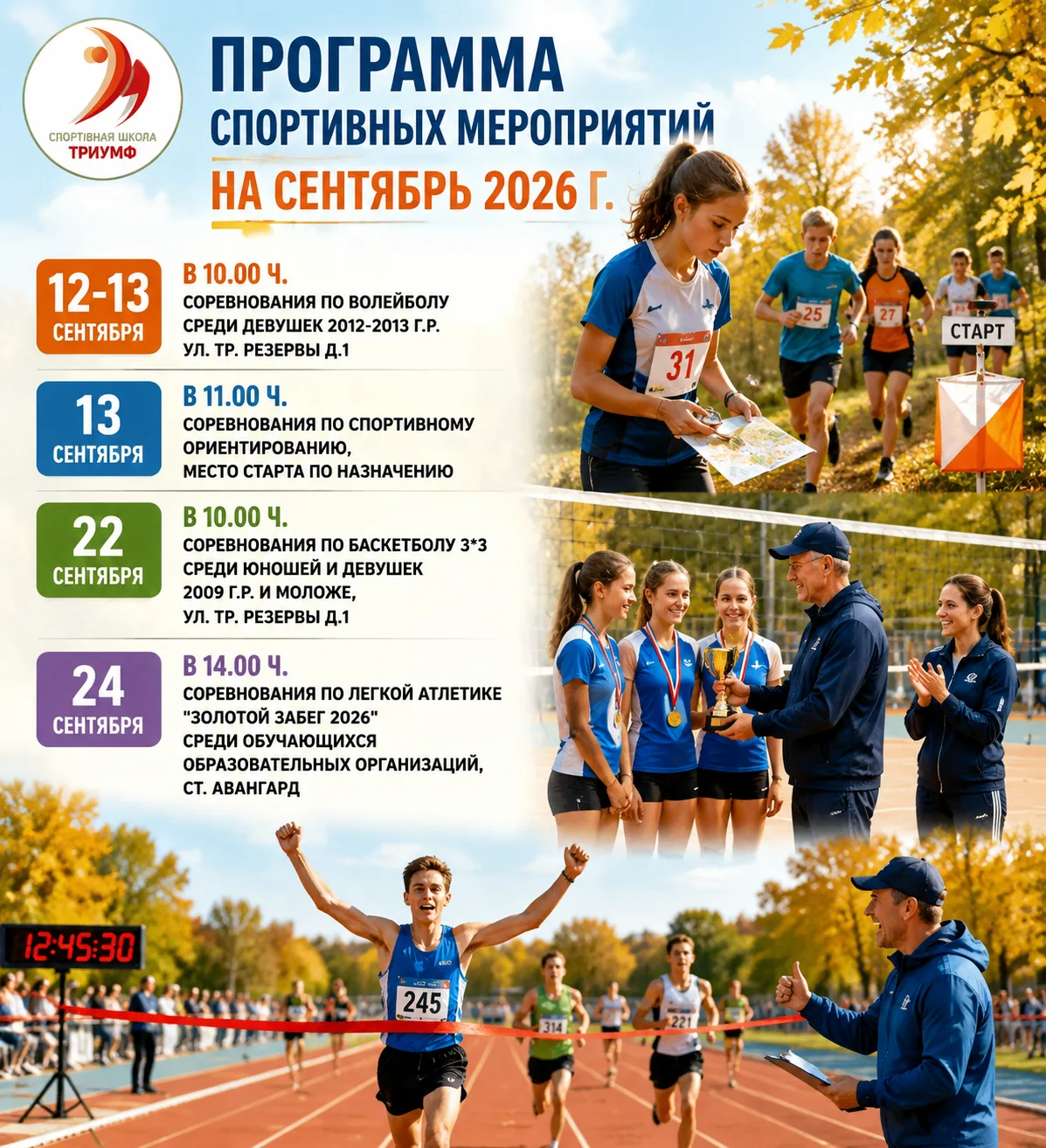 🍂🍁ПРИШЛО ВРЕМЯ ОСЕННИХ СТАРТОВ.🍂🍁