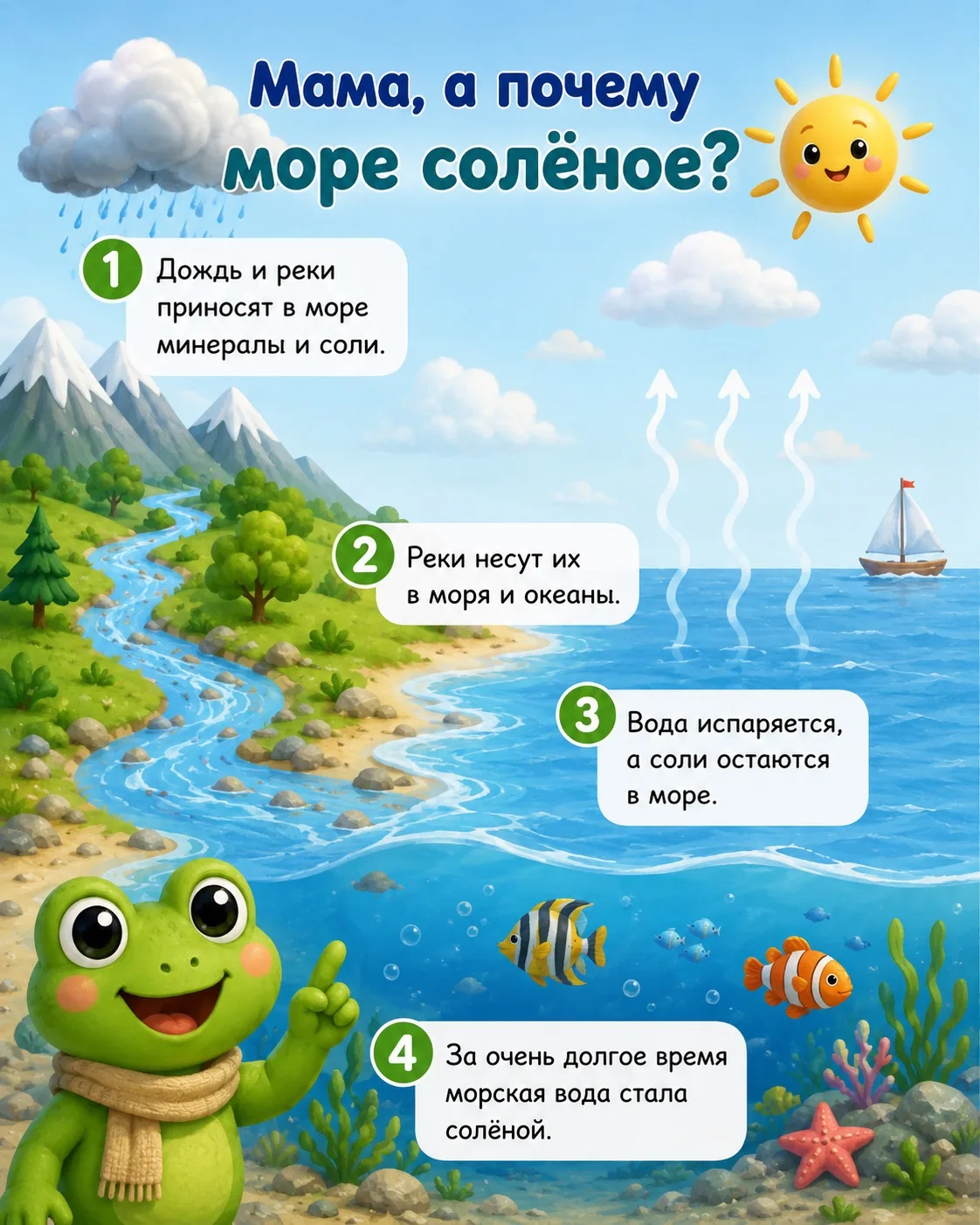 🐸 Мама, а почему море солёное?