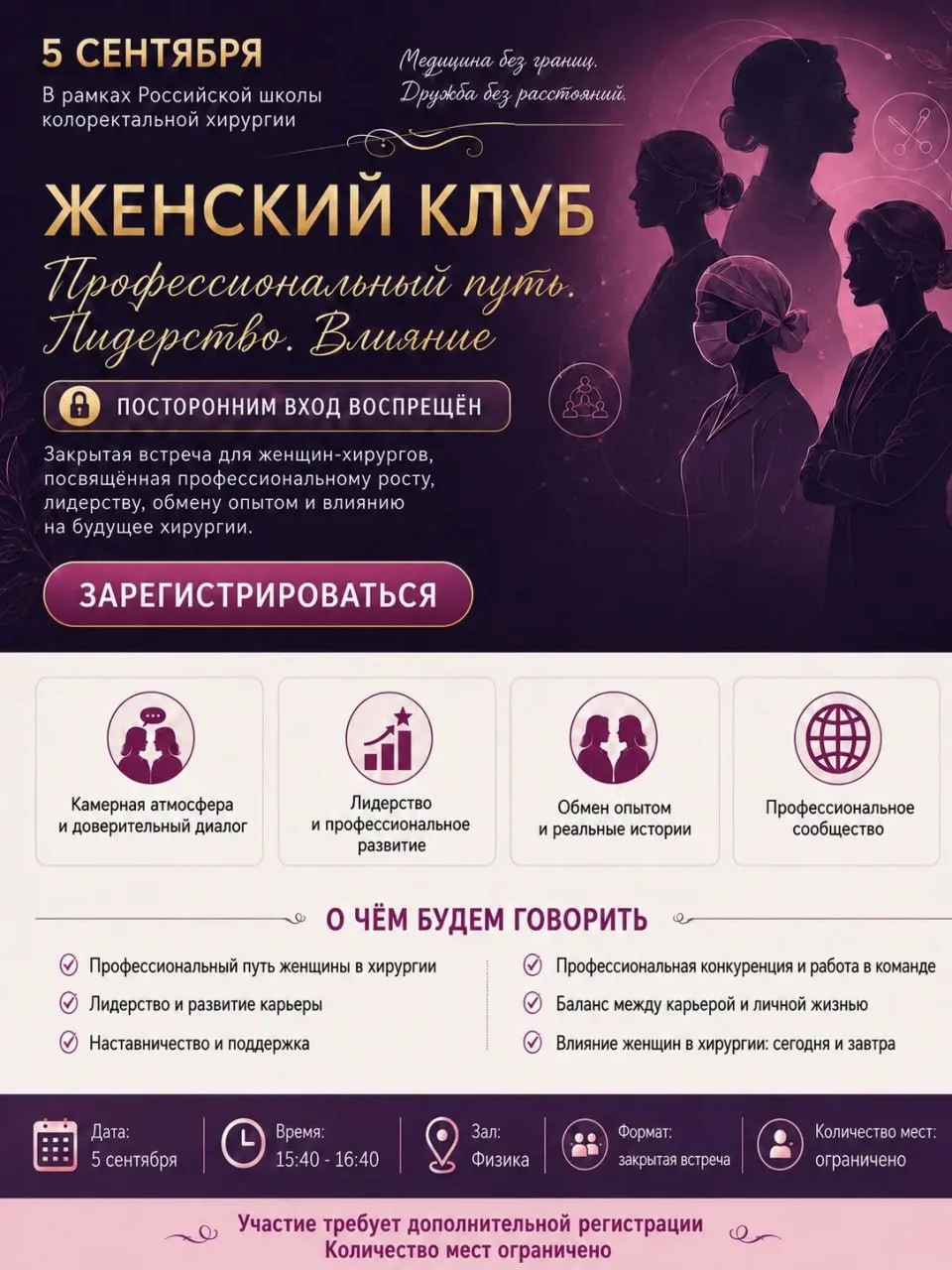 Дорогие женщины-колопроктологи и все женщины, которым интересна колопроктология!
