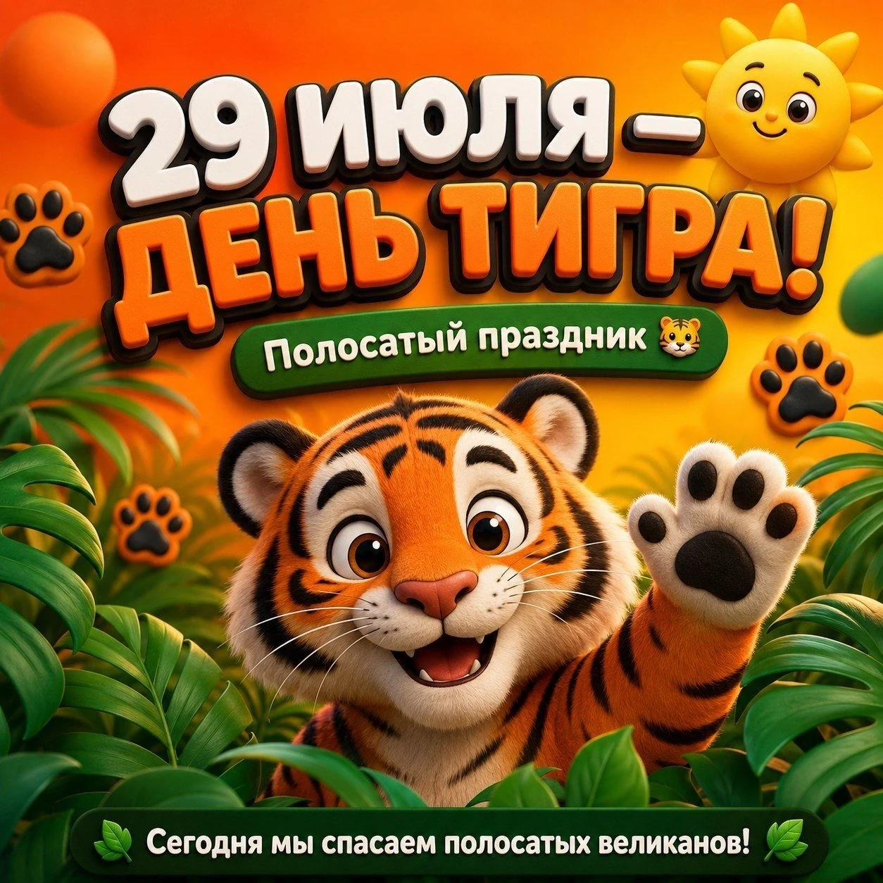 29 июля весь мир отмечает Международный день тигра! И мы не могли пройти мимо такого важного и красо