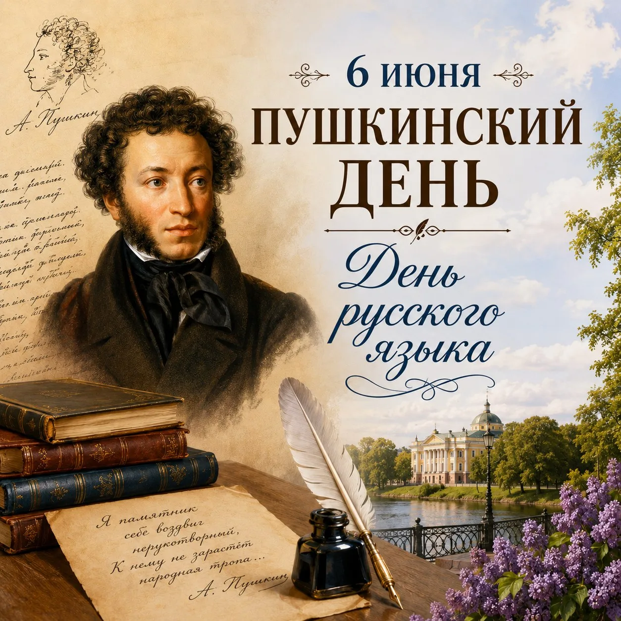 📖✨ Сегодня, 6 июня, вся страна отмечает День русского языка и Пушкинский день.
