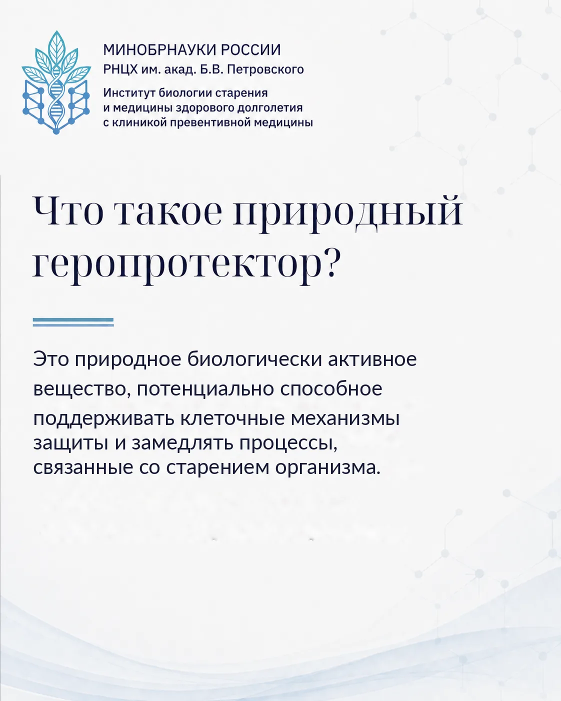 В перспективе мы планируем и дальше рассказывать про природные геропротекторы