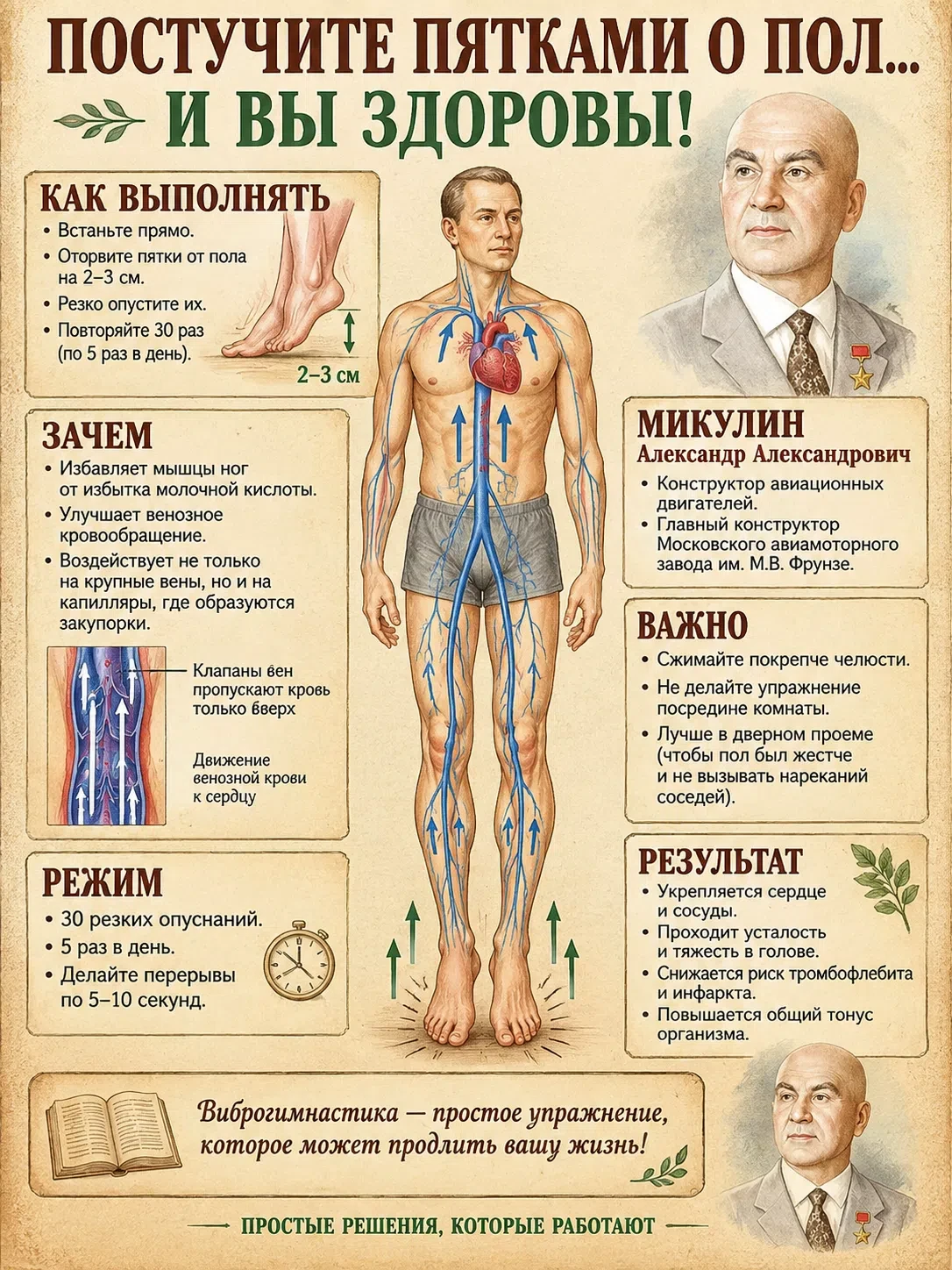 ПОСТУЧИТЕ ПЯТКАМИ О ПОЛ... И ВЫ ЗДОРОВЫ!