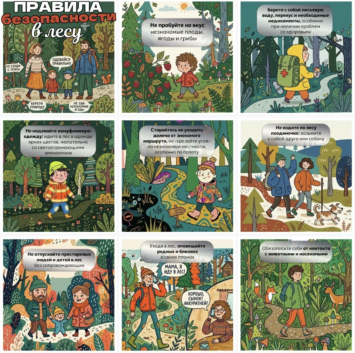 🌿 Лес манит: грибы, ягоды, тропинки, тишина… Но даже на знакомой полянке могут поджида...