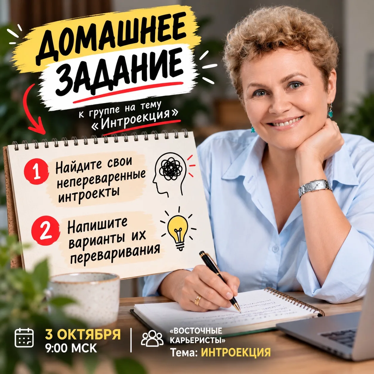 В преддверии субботней группы на тему «Интроекция» ДОМАШНЕЕ ЗАДАНИЕ для желающих точнее...