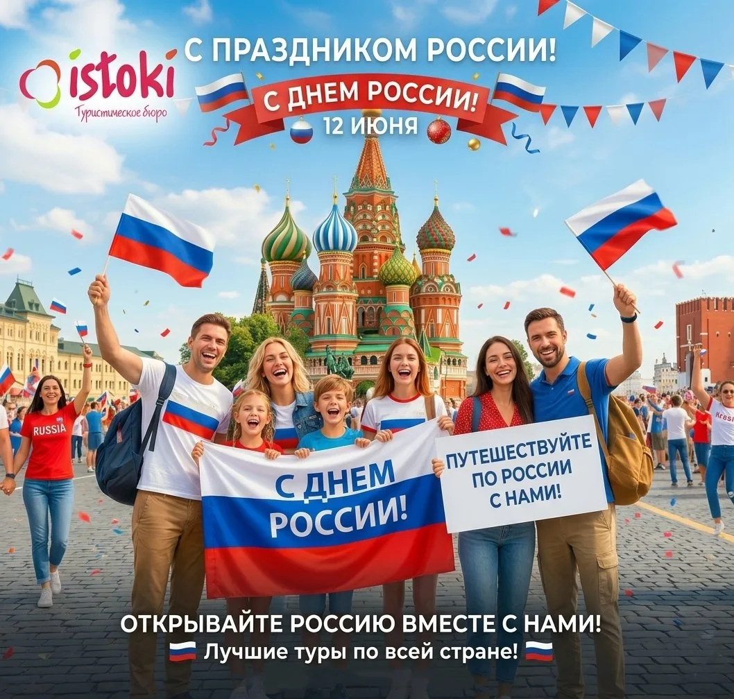 С Днем России! 🇷🇺
Поздравляем с праздником! Россия — это бесконечное вдохновение и тысячи направле