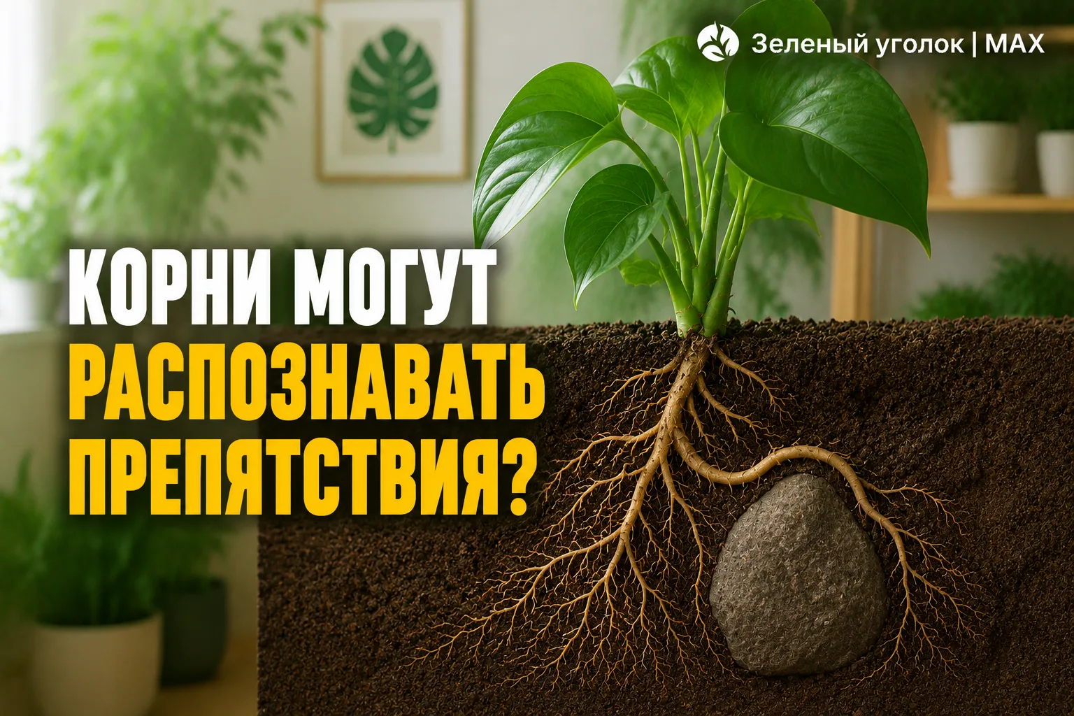 🌿 КОРНИ МОГУТ РАСПОЗНАВАТЬ ПРЕПЯТСТВИЯ?