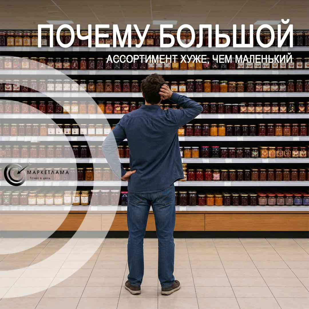 📌 Маркетинговые парадоксы: большой ассортимент хуже, чем маленький?

Давайте сегодня обсудим вопрос
