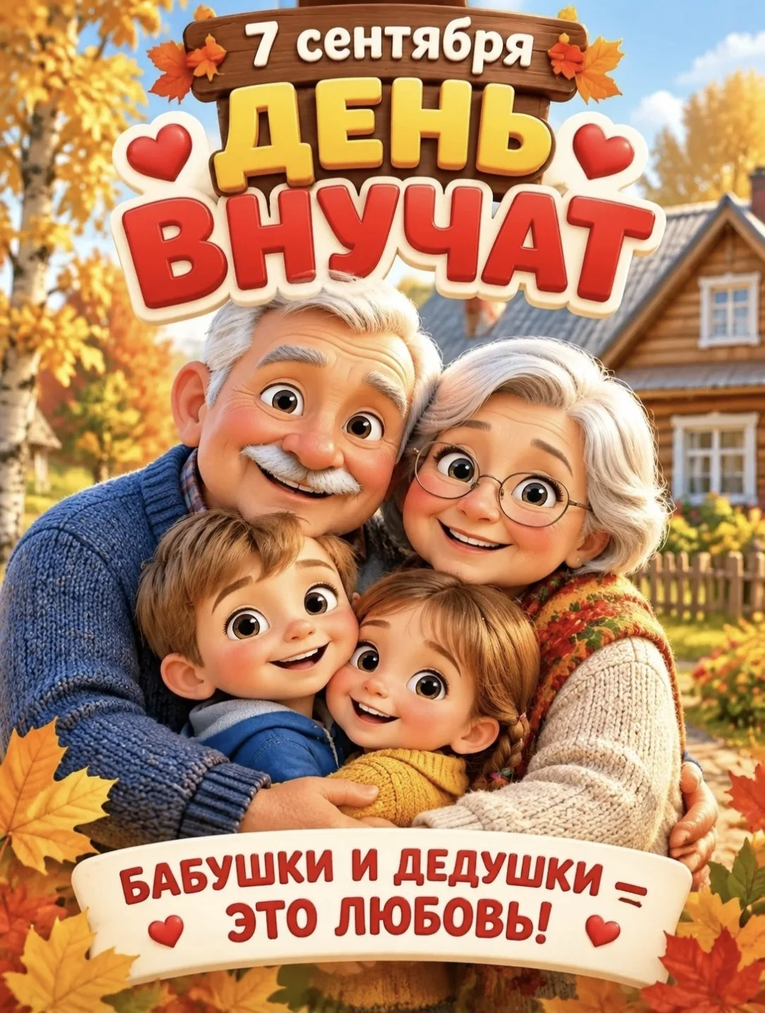 ❤ Бабушки и дедушки, отложите дела! Сегодня — День ВНУЧАТ!»