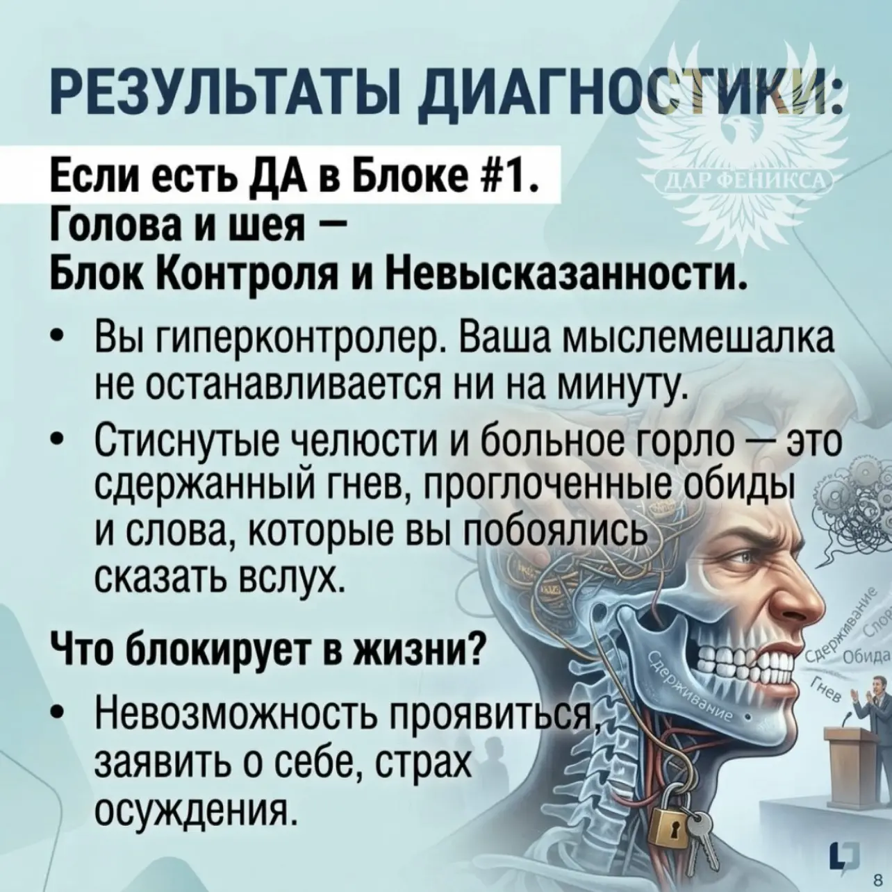 ОТВЕТЫ


Луиза Хэй и Вильгельм Райх  привели даже подробную карту таких зажимов и из-за чего они поя