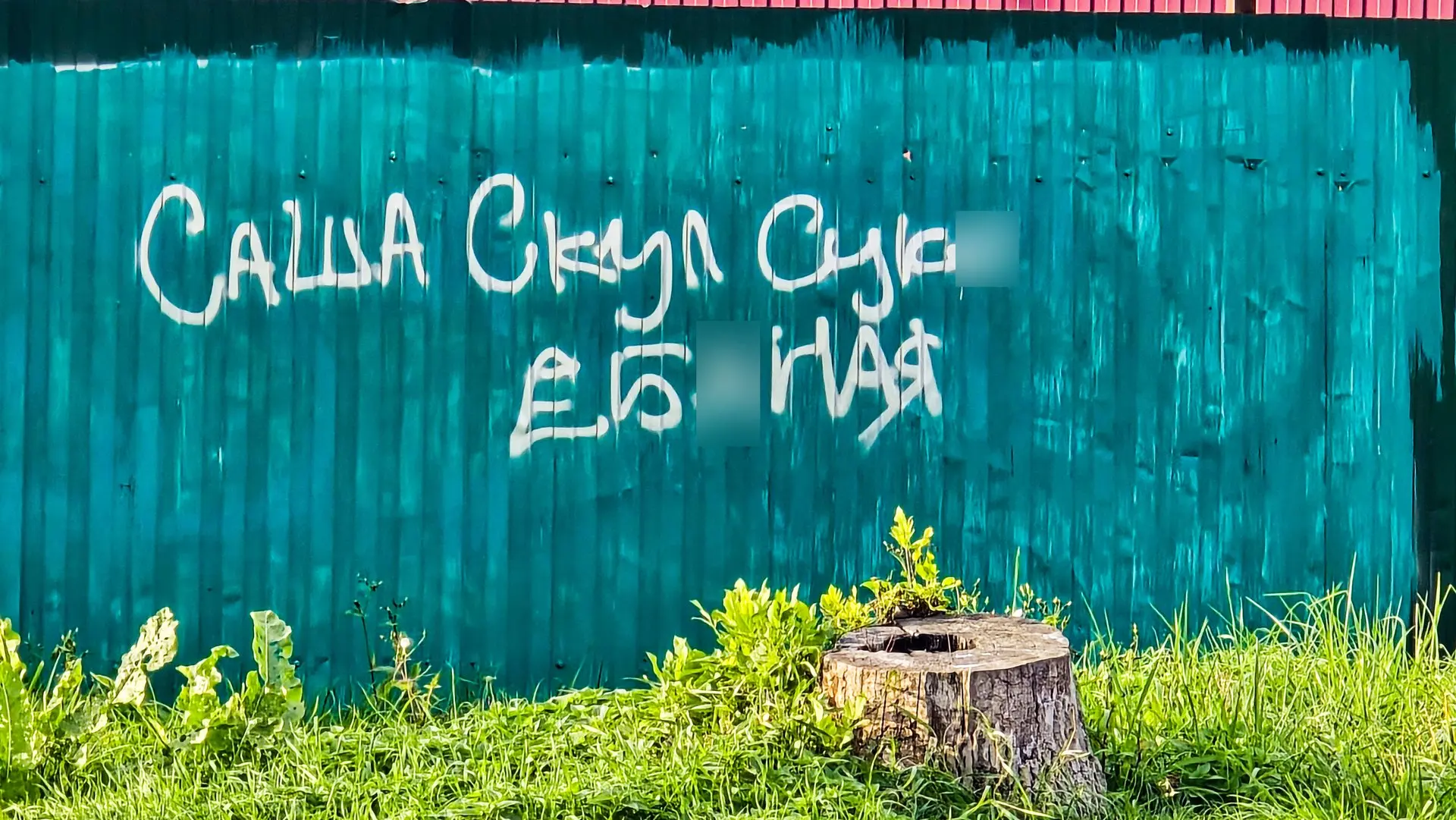 🤢САША СКУЛ... СУК.. Е...НАЯ!» Именно этой «глубокой» цитатой встречает нас настенная ж...