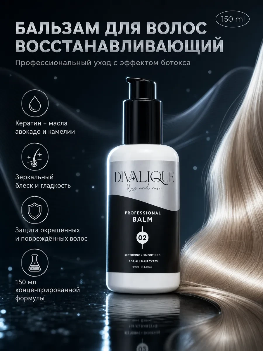 ⚡️ Бальзам кондиционер для волос профессиональный восстанавлива…, Divalique