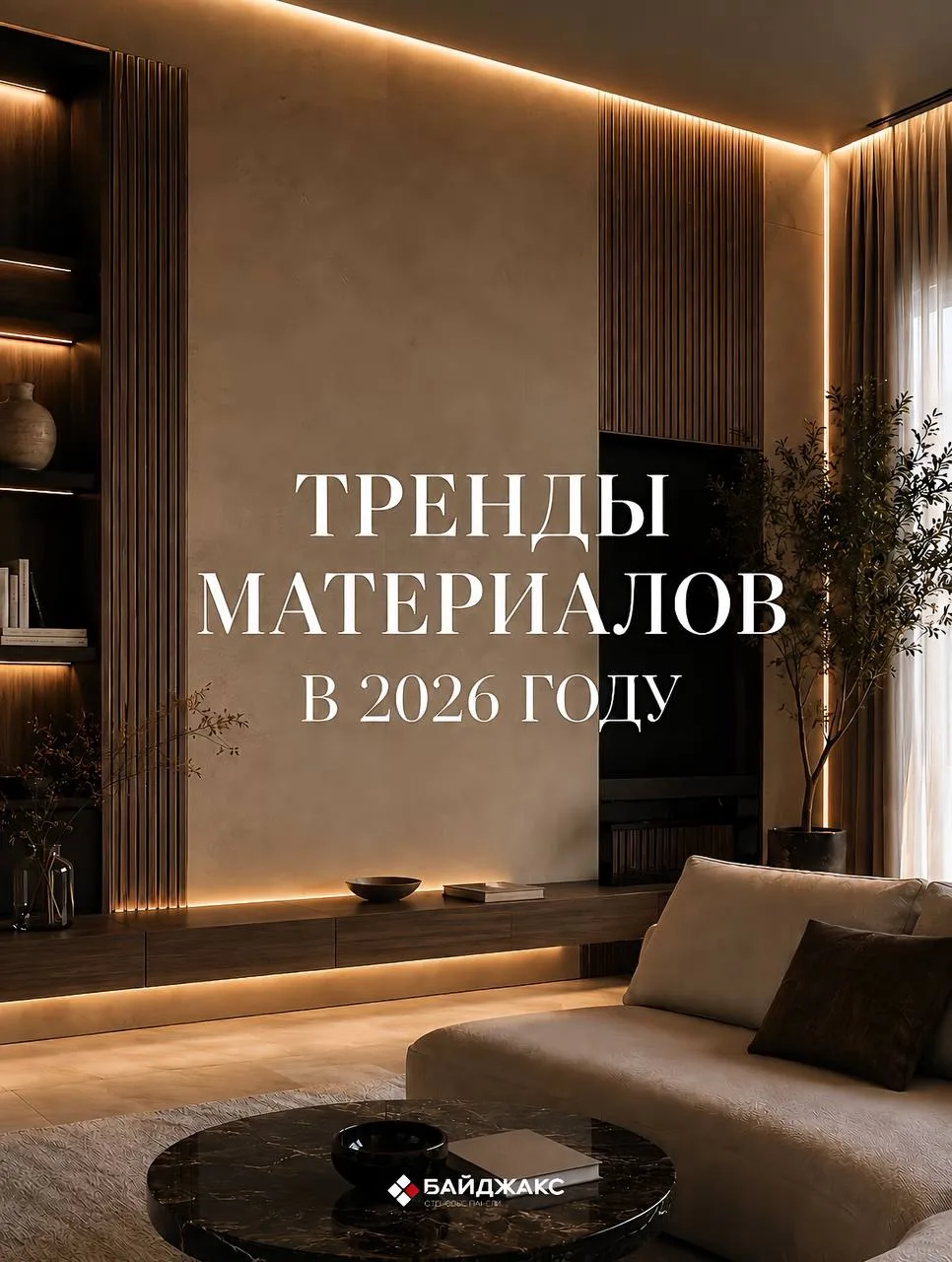 Какие материалы задают тренды в интерьерах в 2026 году? 🔥
