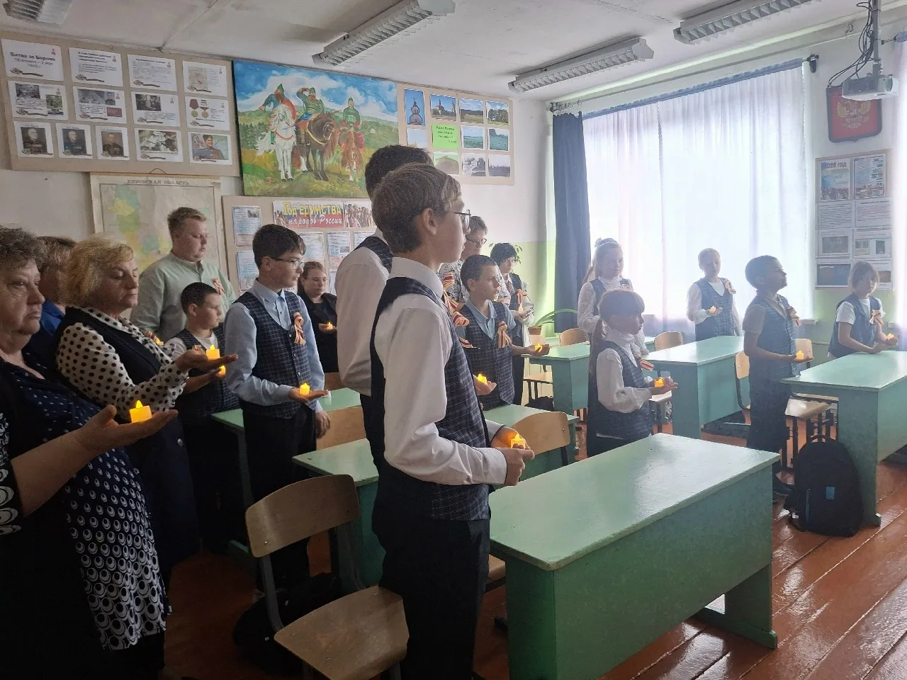 🕯️ 3 сентября классный час был посвящён Дню памяти жертв трагедии в Беслане, которая с...