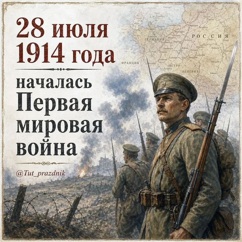 🕊📜 112 лет назад, 28 июля 1914 года, началась Первая мировая война 📜🕊

⚔️ Поводом к войне стало 