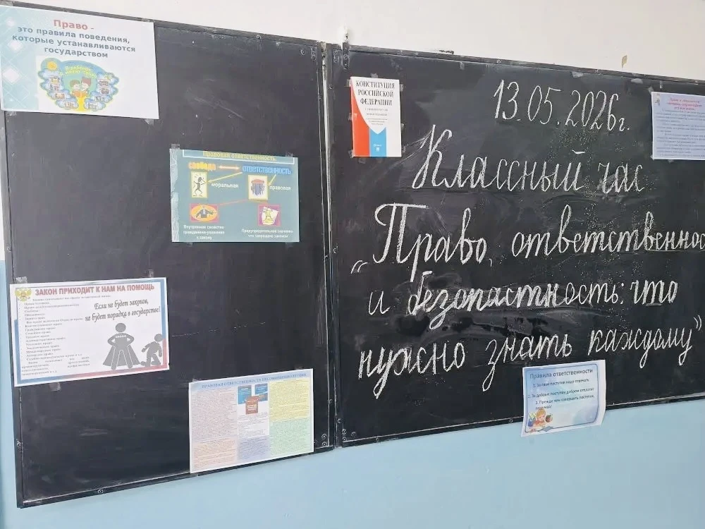 Сегодня в нашей гимназии прошли классные часы на тему: « Право, ответственность и безоп...