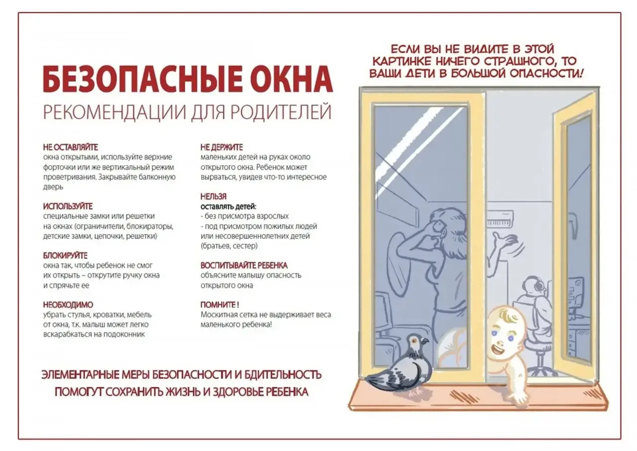 Проверьте прямо сейчас: безопасно ли Ваше окно?

 ☀ Лето — время открытых окон и повышенной опасност