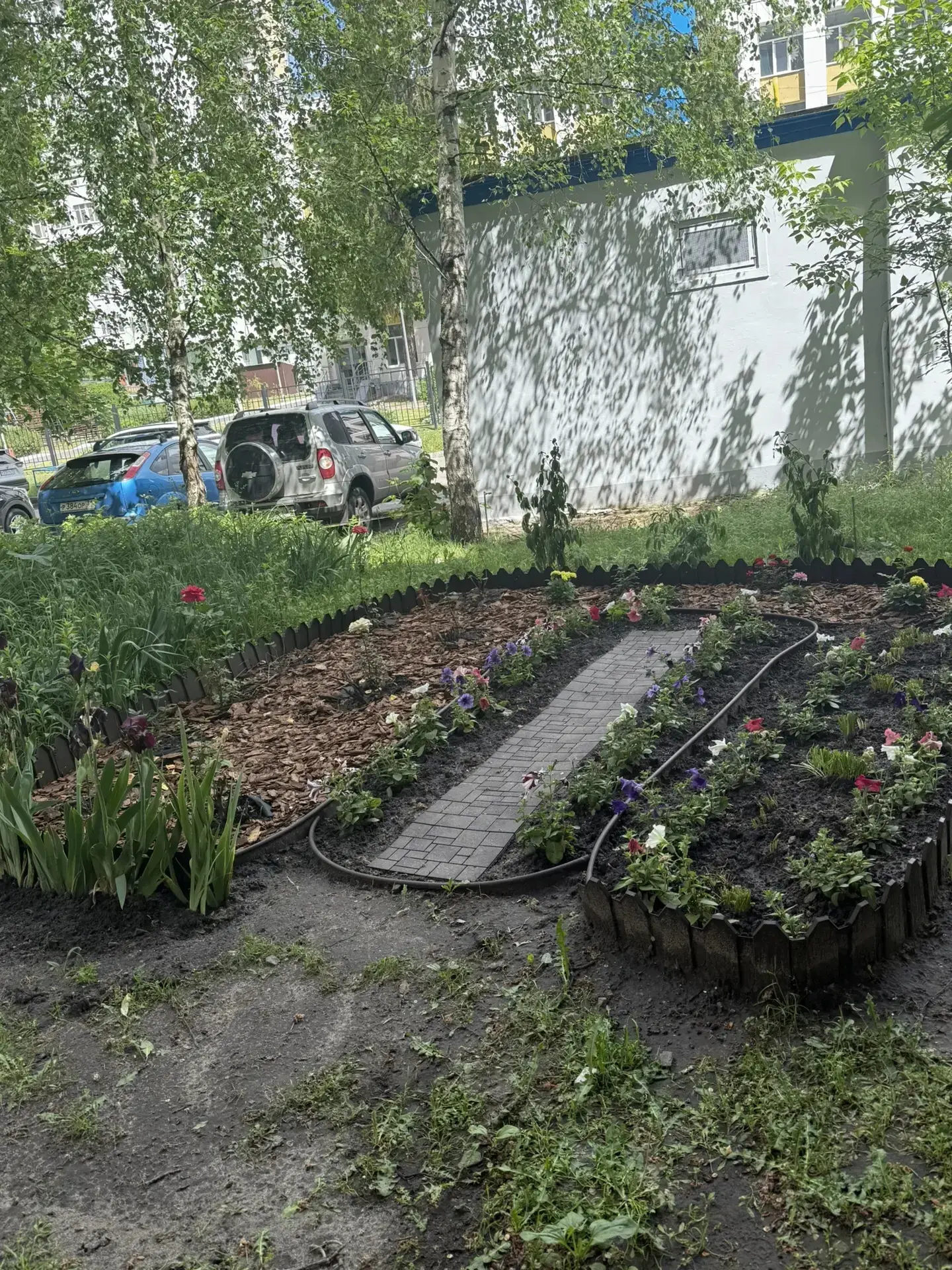 С радостью делимся с вами кадрами цветущих, ухоженных клумб, которые стали настоящим украшением двор