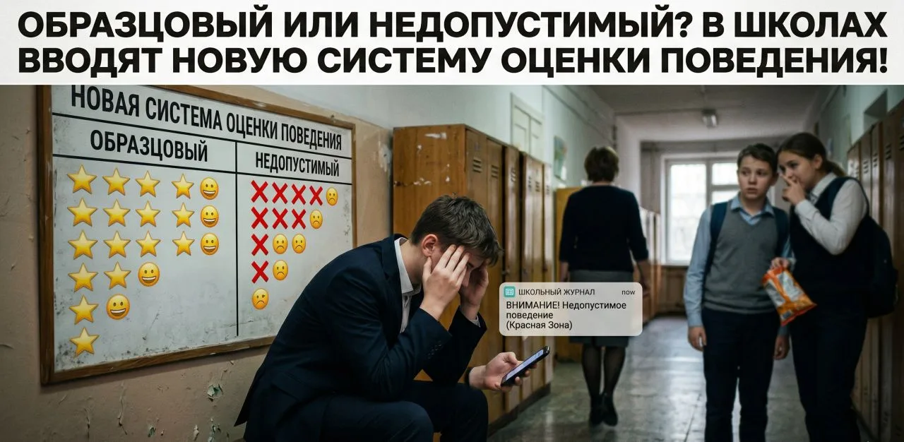 📝 Образцовый или недопустимый? В школах вводят новую систему оценки поведения!