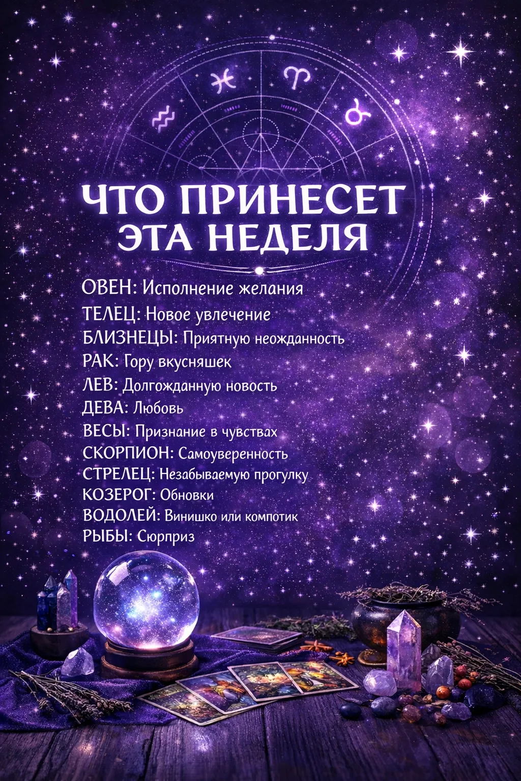 Что принесет эта неделя каждому из знаков?  Ежедневный гороскоп: подписаться