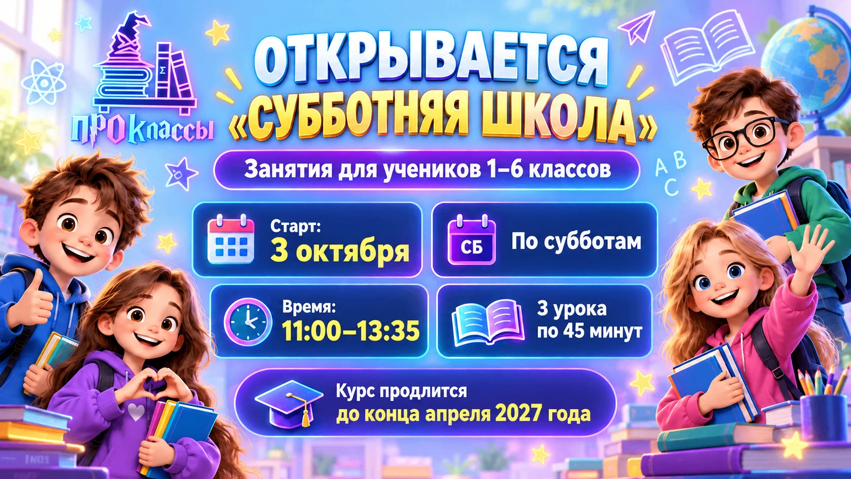 🚀 Технический старт для вашего ребёнка: открыт набор в Субботнюю школу!