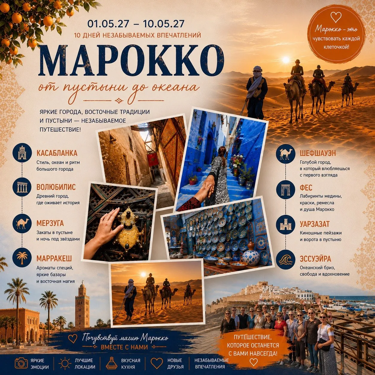 Мои хорошие! СРОЧНО ОБМОРОЧНО! Сбор на майские в МАРОККО! С 01 мая по 10 мая, все празд...