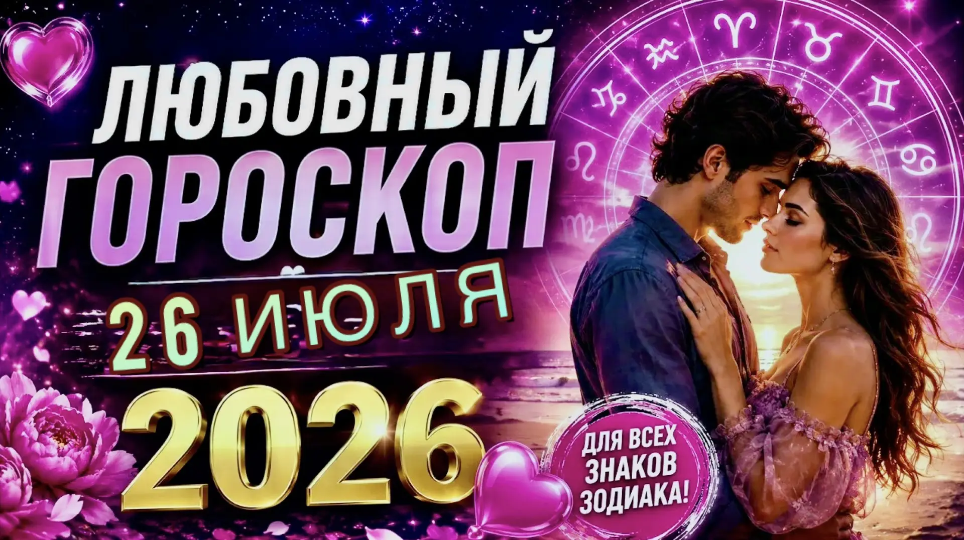 Любимый гороскоп!
Гороскоп любви на 26 июля  2026, для каждого знака зодиака:

♈ Овен
Сегодня — день