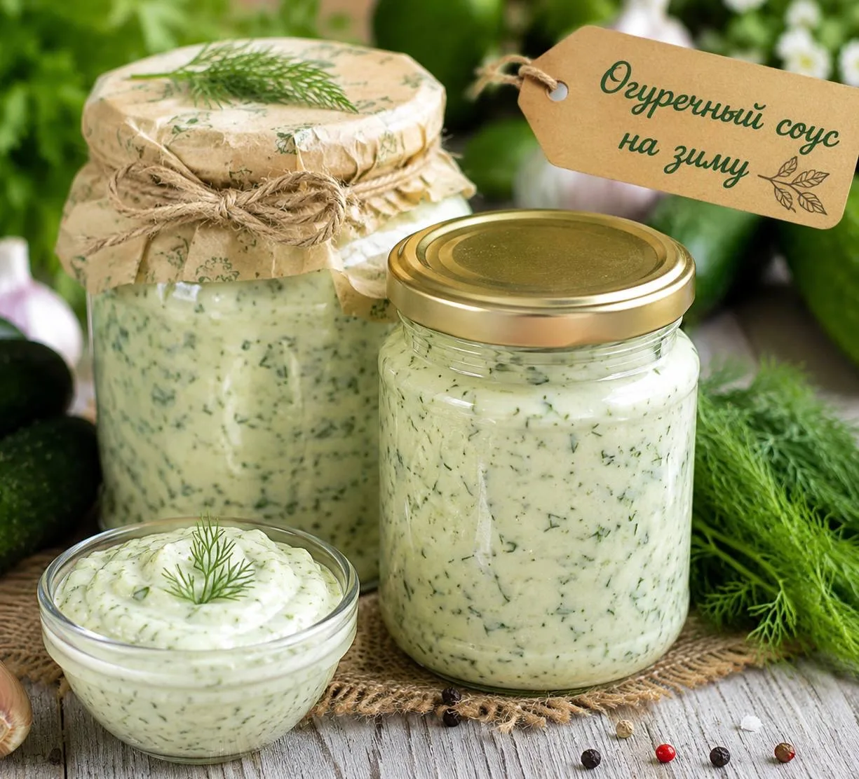 Огуречный соус — свежий, сливочный и очень вкусный!
