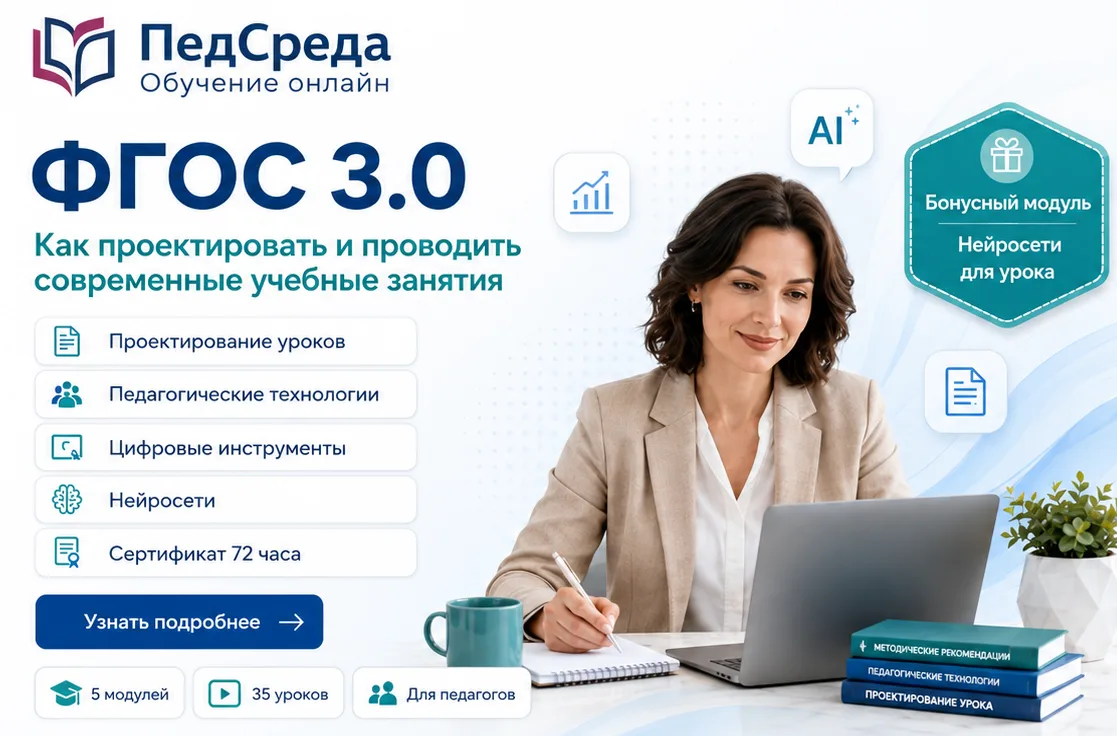 ⏰ Сколько времени у вас уходит на подготовку одного урока по ФГОС?

Если честно посчитать — структур