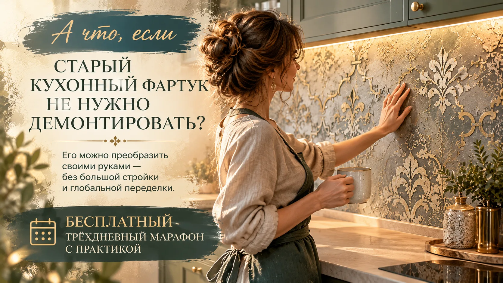 А что, если старый кухонный фартук не нужно демонтировать? 👀