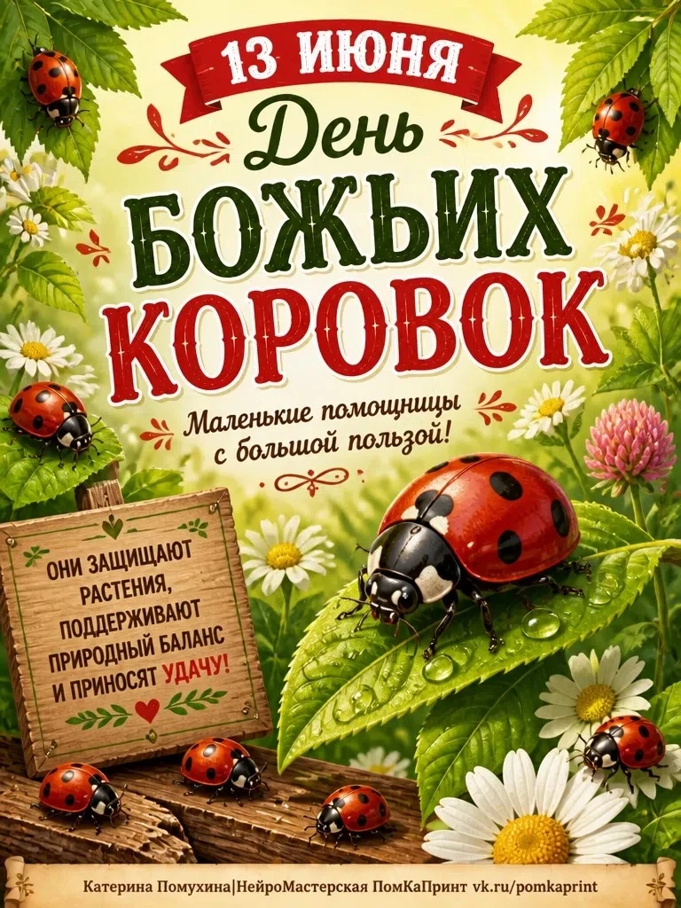 Почему «божья»?
Есть несколько версий, и все довольно добрые 😊.
По древним поверьям. Люди думали, ч