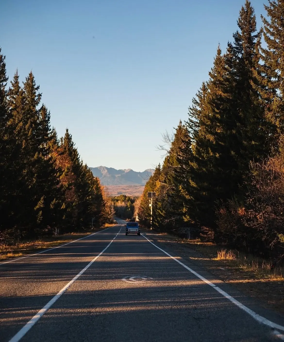 Осенний пейзаж по дороге на Аршан😍🍂🚘🌲