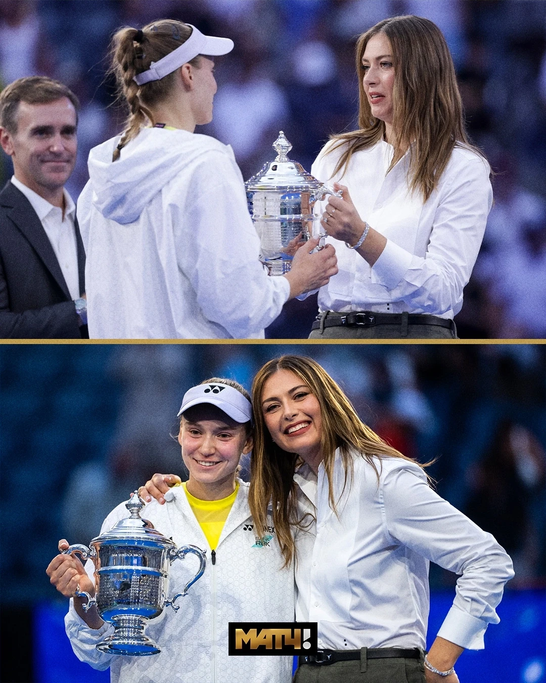 Шарапова вручила Рыбакиной кубок US Open. Важный момент в карьере Елены 🏆