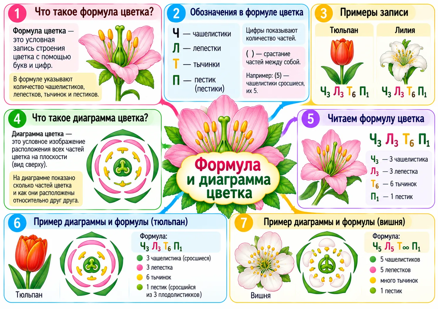 Формула и диаграмма цветка