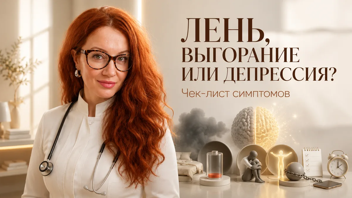Выгорание или депрессия: как отличить от лени. Чек-лист симптомов