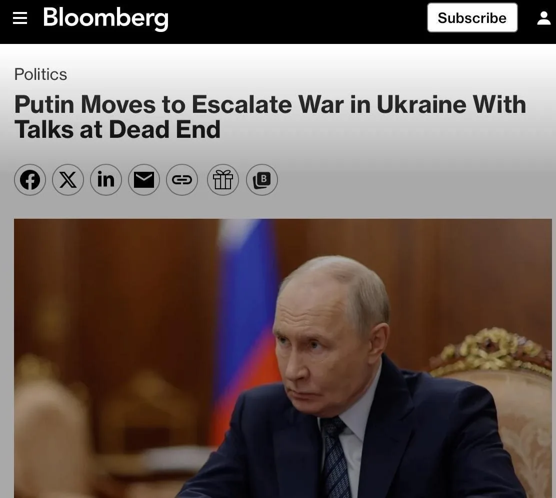 Путин рассматривает более мощные удары баллистическими ракетами по Киеву, считая перего...