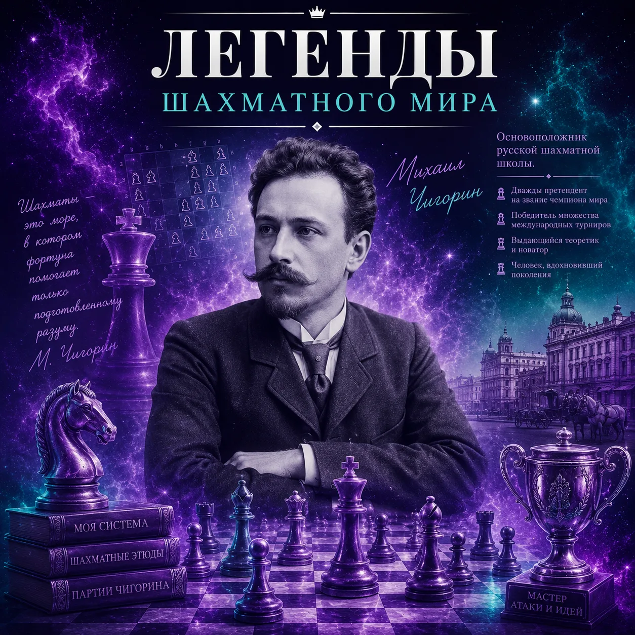 Сириус 55. Легенды шахматного мира

Когда он начинал играть, Россия ещё не считалась шахматной держа