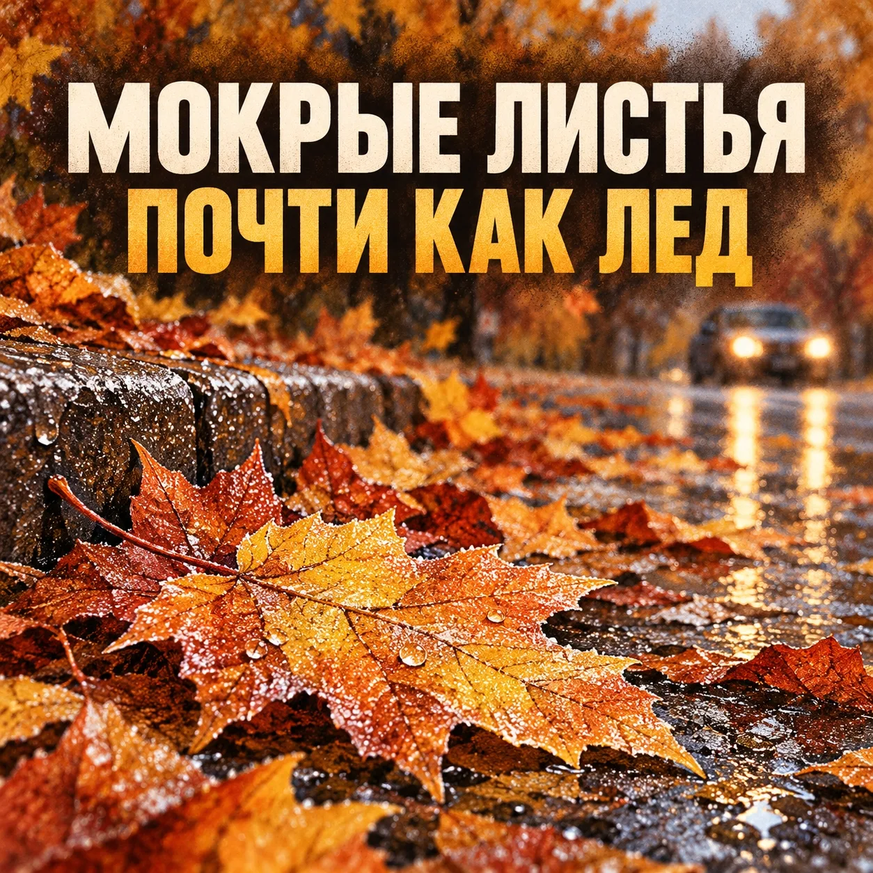🍁 Уже октябрь — на дорогах и тротуарах все больше опавших листьев
