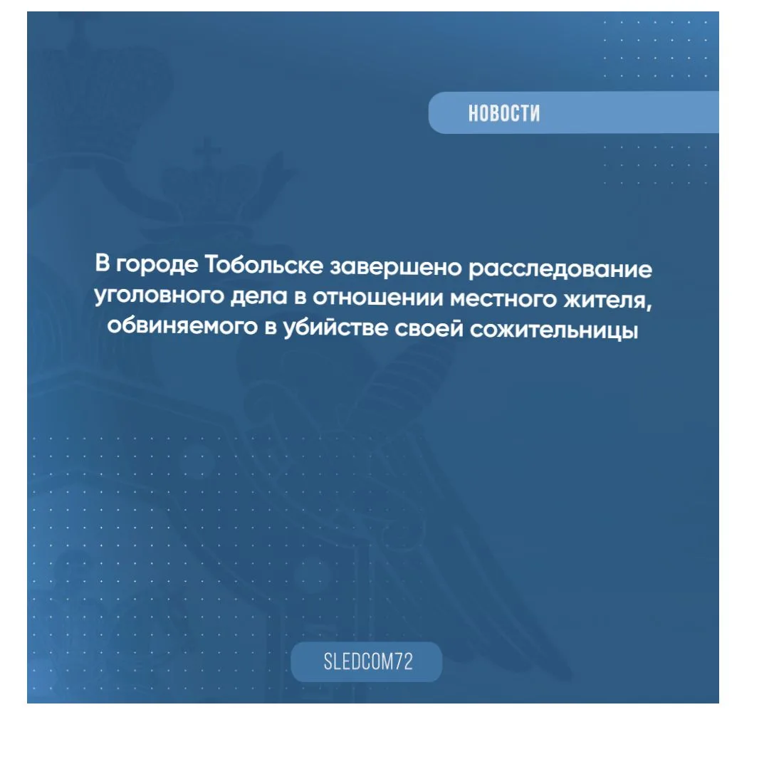 В городе Тобольске завершено расследование уголовного дела в отношении местного жителя,...
